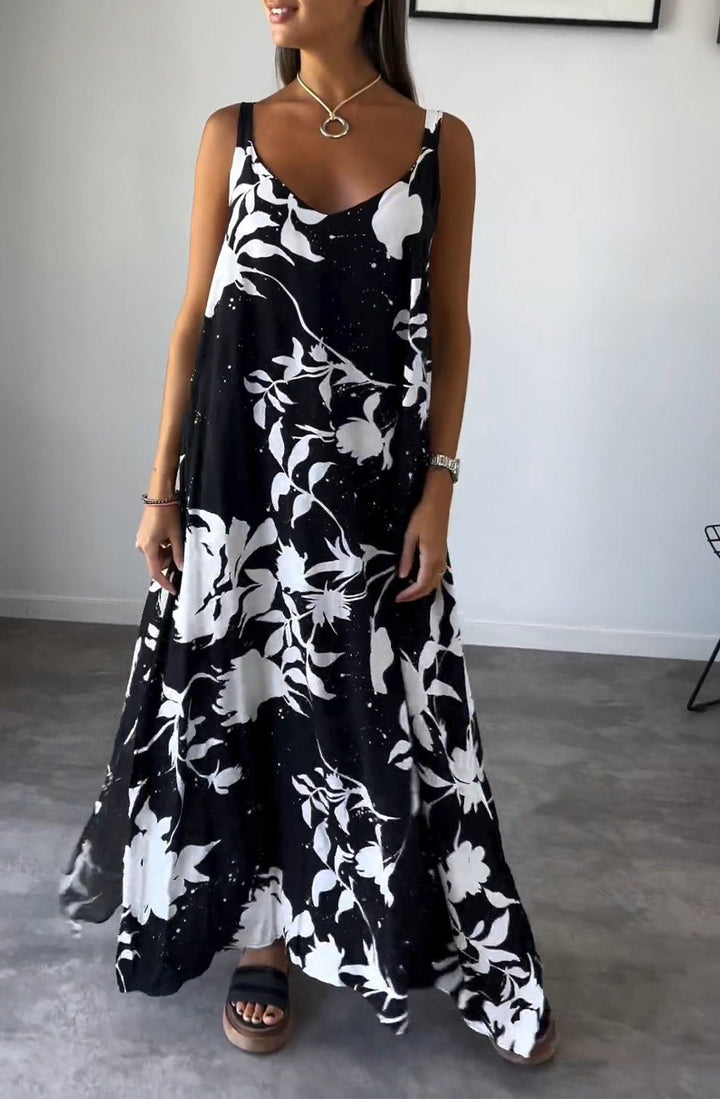 Elegantes Damenkleid mit attraktivem Druck für besondere Anlässe