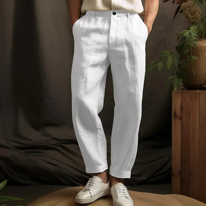 Elegante Leinenhose für Herren, ideal für ein lässiges Sommer-Styling