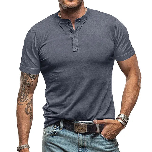 Modisches und strapazierfähiges Herren-T-Shirt für den Sommer in der eleganten Farbe Nero
