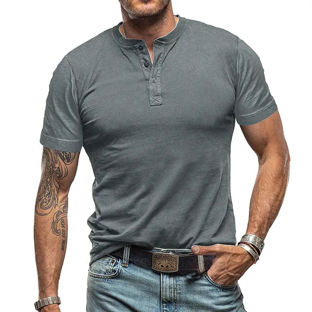 Modisches und strapazierfähiges Herren-T-Shirt für den Sommer in der eleganten Farbe Nero