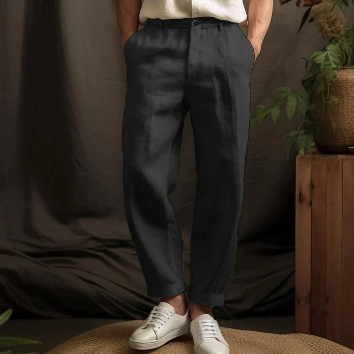Elegante Leinenhose für Herren, ideal für ein lässiges Sommer-Styling