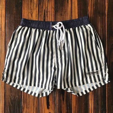 Espresso-gestreifte Zwiebelshorts für ein angenehmes und bequemes Tragegefühl - Ashton