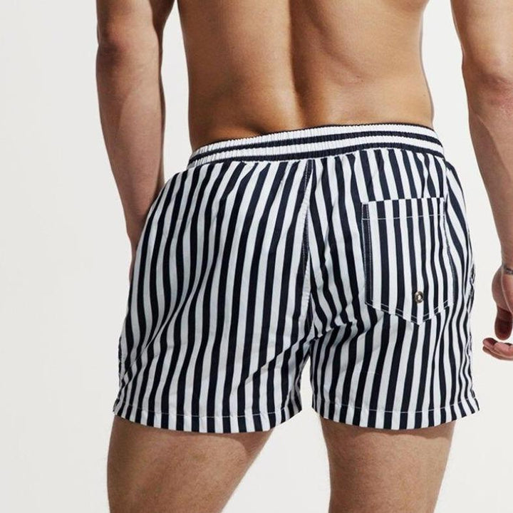 Espresso-gestreifte Zwiebelshorts für ein angenehmes und bequemes Tragegefühl - Ashton