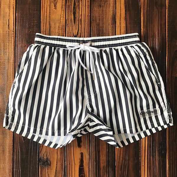 Espresso-gestreifte Zwiebelshorts für ein angenehmes und bequemes Tragegefühl - Ashton