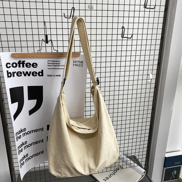 Elegante Luxe Canvas Schoudertas voor Stijlvol Meegenomen Essentials