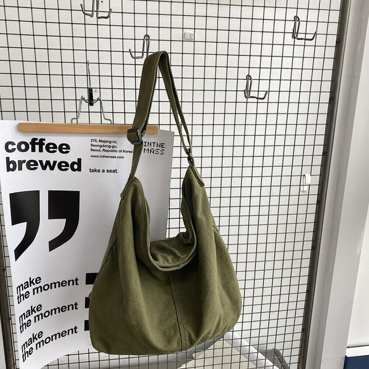 Elegante Luxe Canvas Schoudertas voor Stijlvol Meegenomen Essentials