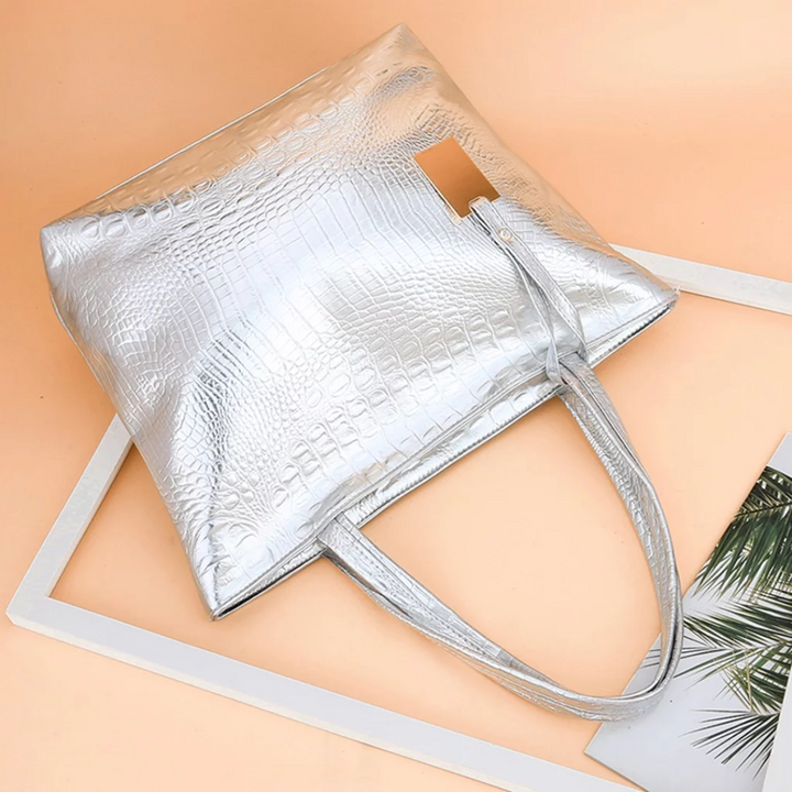 Calliope Luxe Croco-Textuur Tas - Stylowa i Stabilna Torebka dla Kobiet Ceniących Elegancję