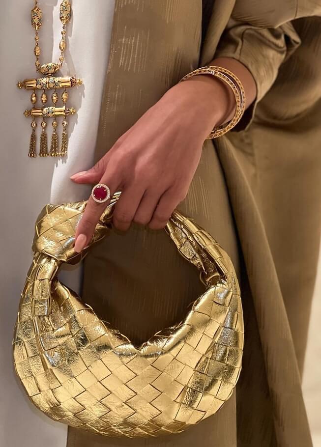 Blair | Eleganckie metaliczne torebki plecione dla wyjątkowego stylu
