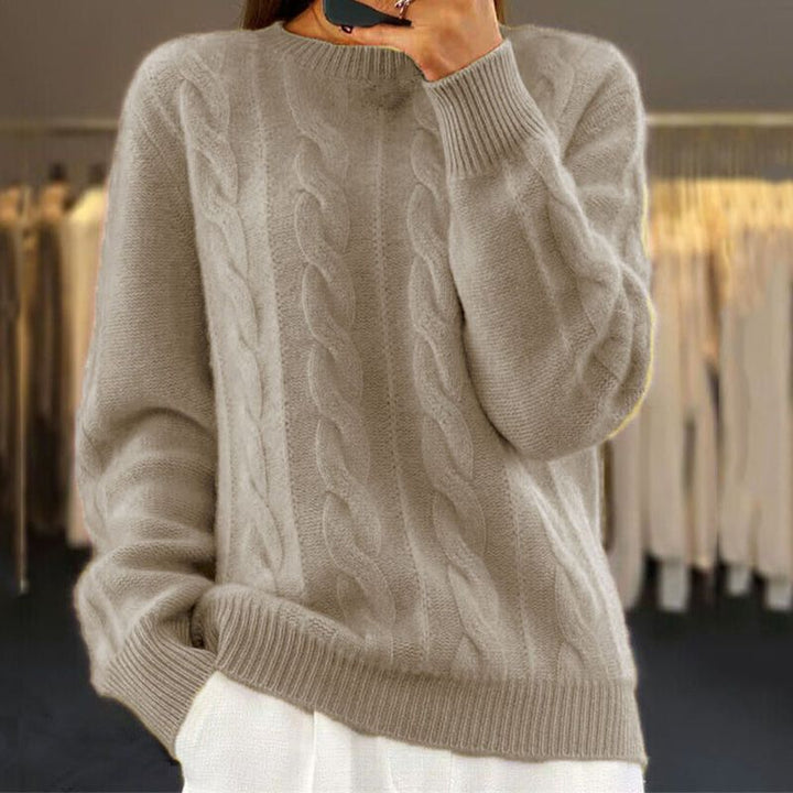 Modischer Damenstrickpullover für kühle und gemütliche Tage
