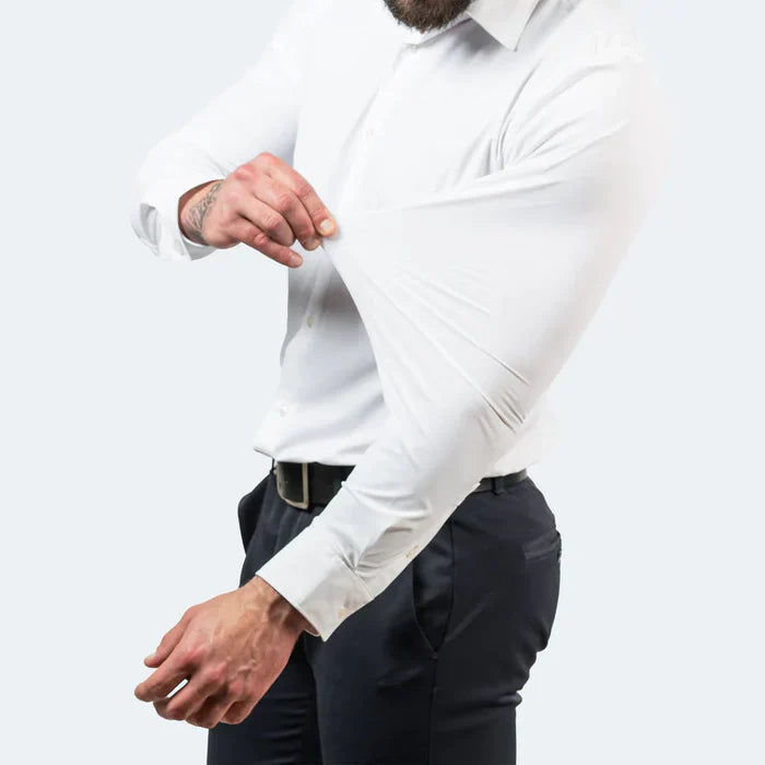 Komfortowa Koszula Męska Stretch Comfort – odporna na zagniecenia, łatwa w pielęgnacji i uniwersalna, zapewniająca elegancki i świeży wygląd