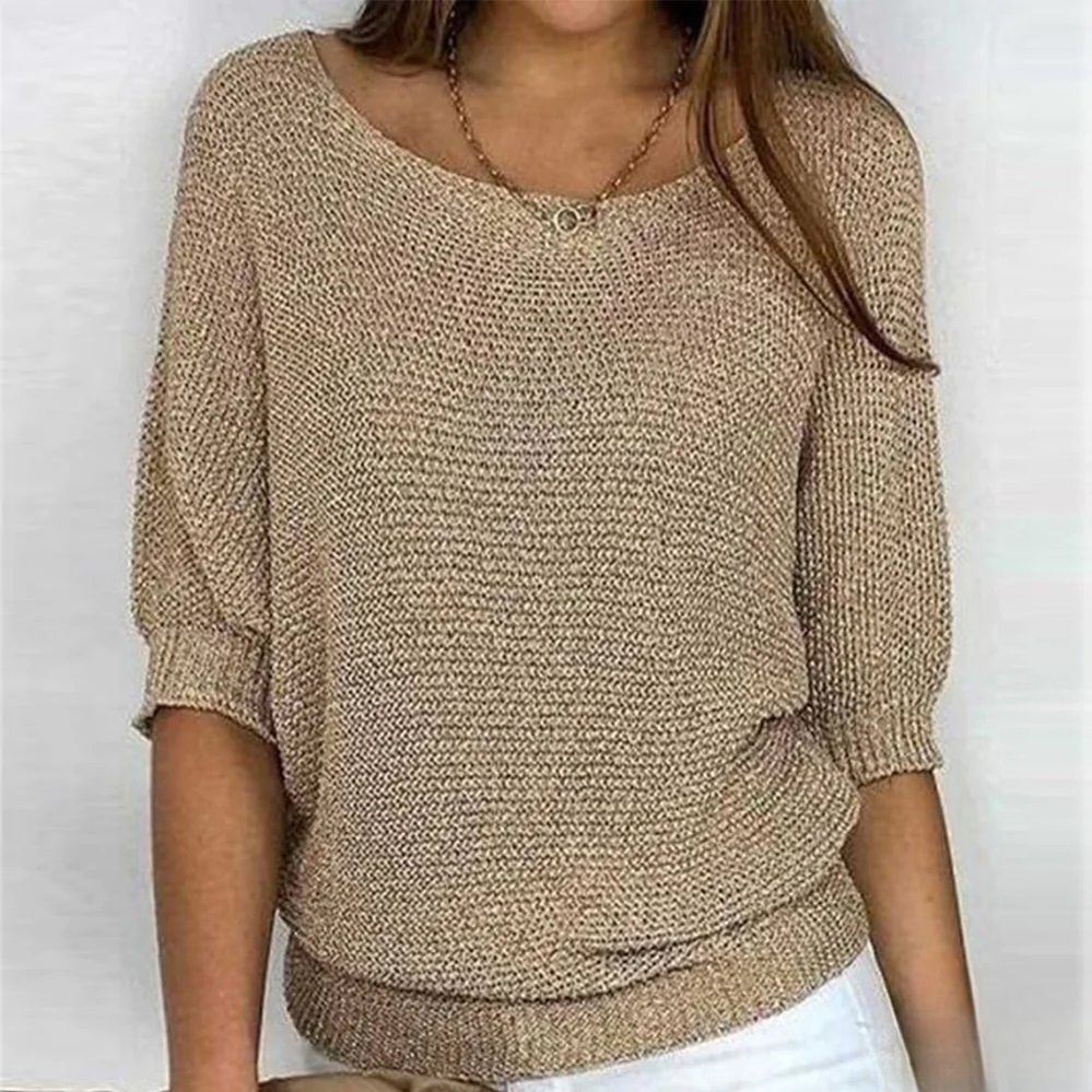 Stylisches, glänzendes Stricktop für Damen - eine elegante und modische Ergänzung Ihrer Garderobe