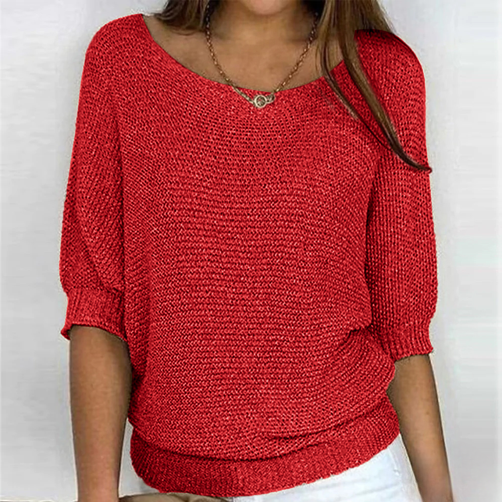 Stylisches, glänzendes Stricktop für Damen - eine elegante und modische Ergänzung Ihrer Garderobe