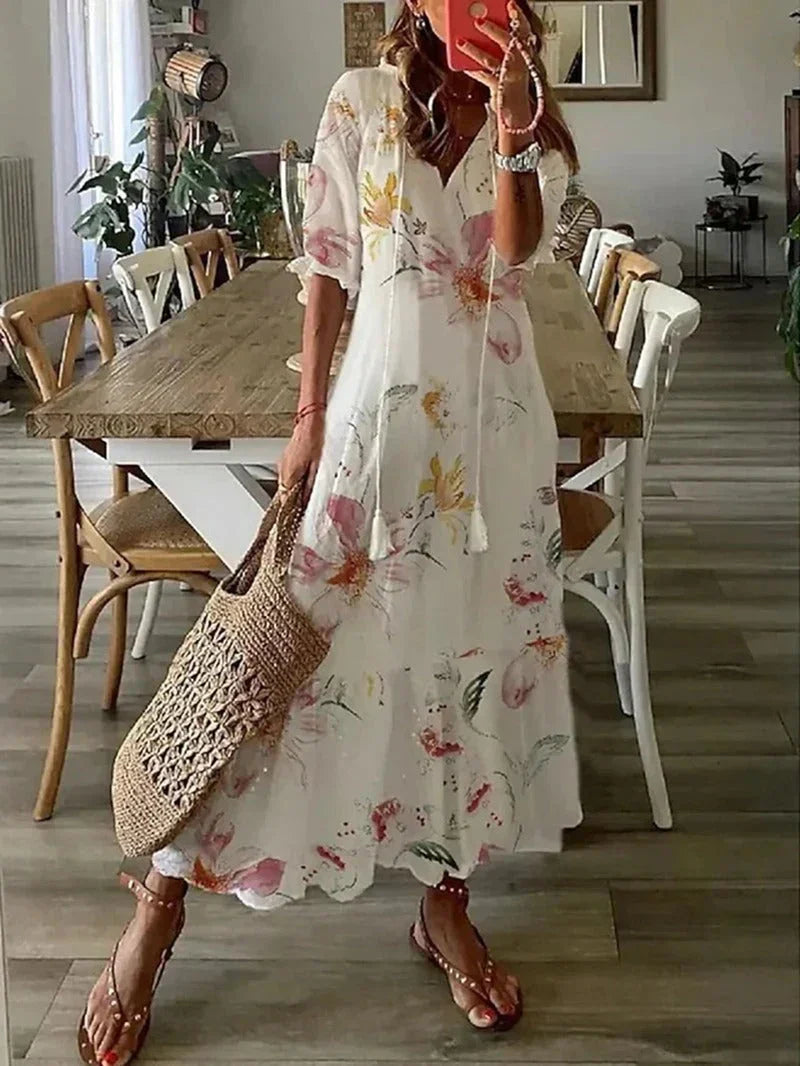 Stilvolles langärmeliges Damenkleid für besondere Anlässe
