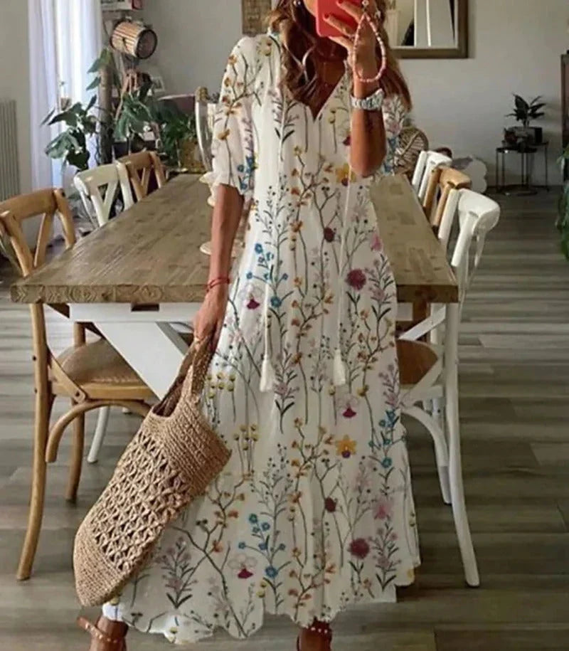 Stilvolles langärmeliges Damenkleid für besondere Anlässe