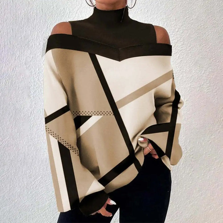 Modisches Damentop mit modernen geometrischen Mustern - bringt Stil und Einzigartigkeit in Ihre Garderobe