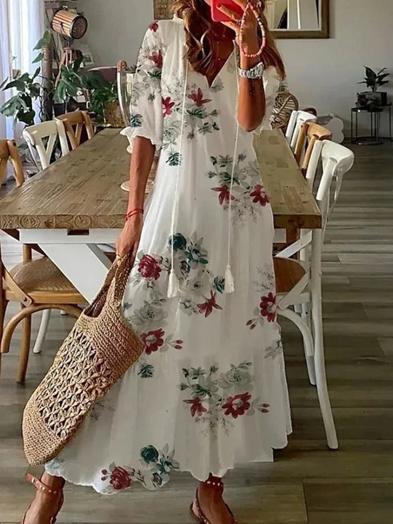 Stilvolles langärmeliges Damenkleid für besondere Anlässe